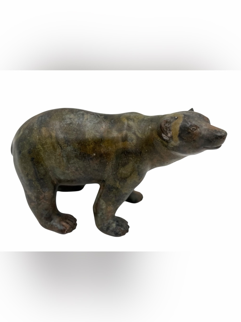Vintage bronze bear sculpture.